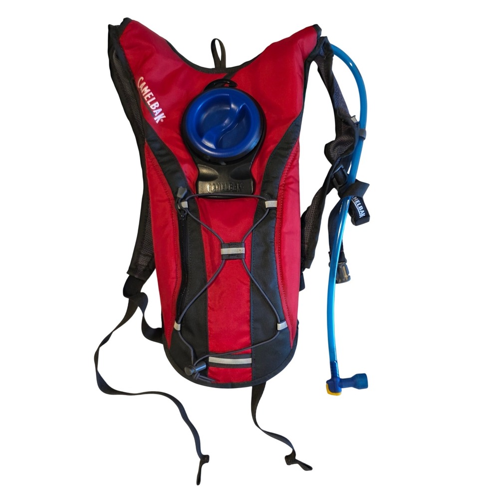 CamelBak Hydration Pack Backpack Red Black Hiking Biking Running Outdoors